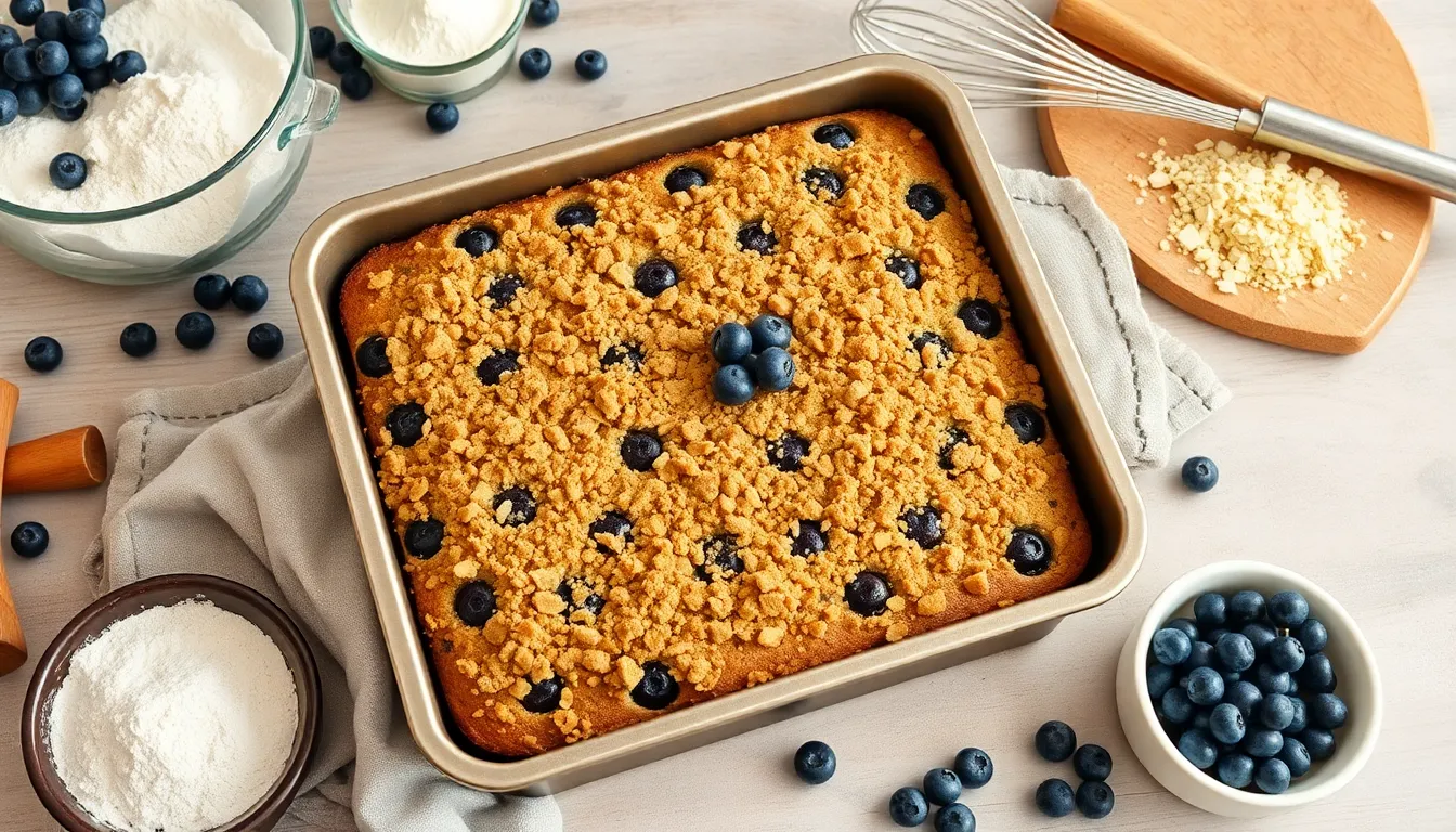 Easy Blueberry Sour Cream Coffee Cake Recipe - Moist & Fluffy Bakery-Style 4 Easy Blueberry Sour Cream Coffee Cake Recipe - Moist & Fluffy Bakery-Style 3