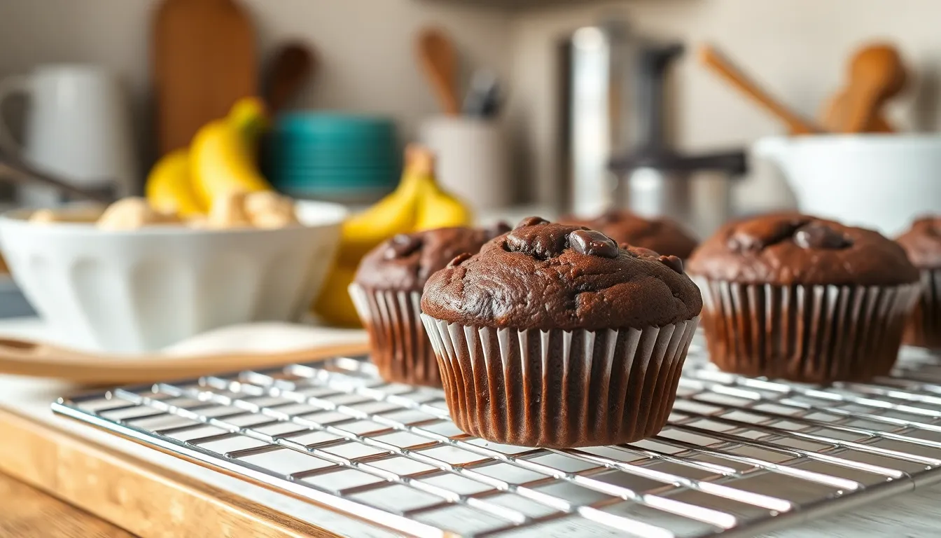Easy Chocolate Banana Muffins Recipe (Moist & Bakery-Style!) 4 Easy Chocolate Banana Muffins Recipe (Moist & Bakery-Style!) 3