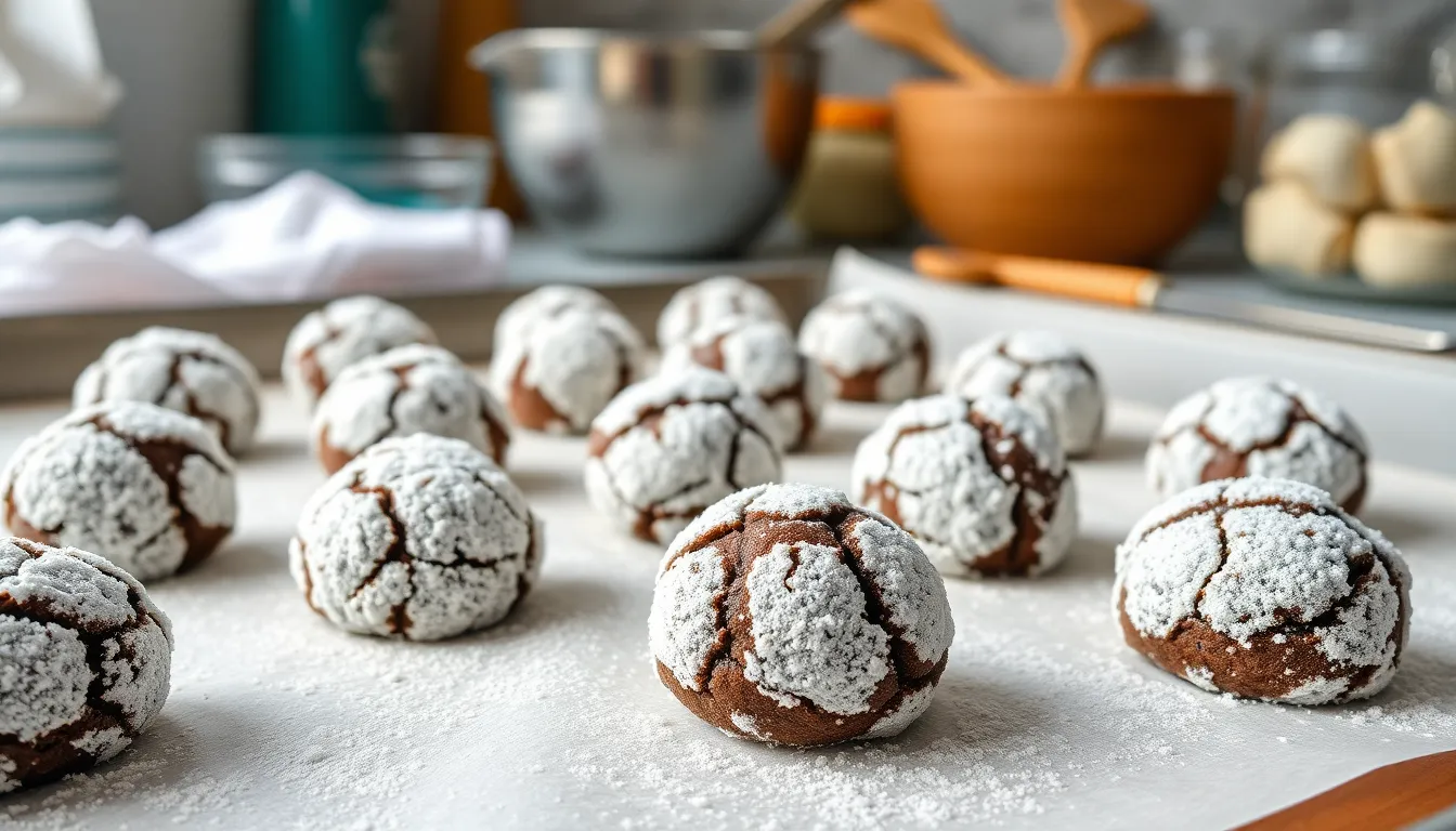 Perfect Chocolate Crinkle Cookies Recipe: Fudgy, Chewy & Irresistible 4 Perfect Chocolate Crinkle Cookies Recipe: Fudgy, Chewy & Irresistible 3