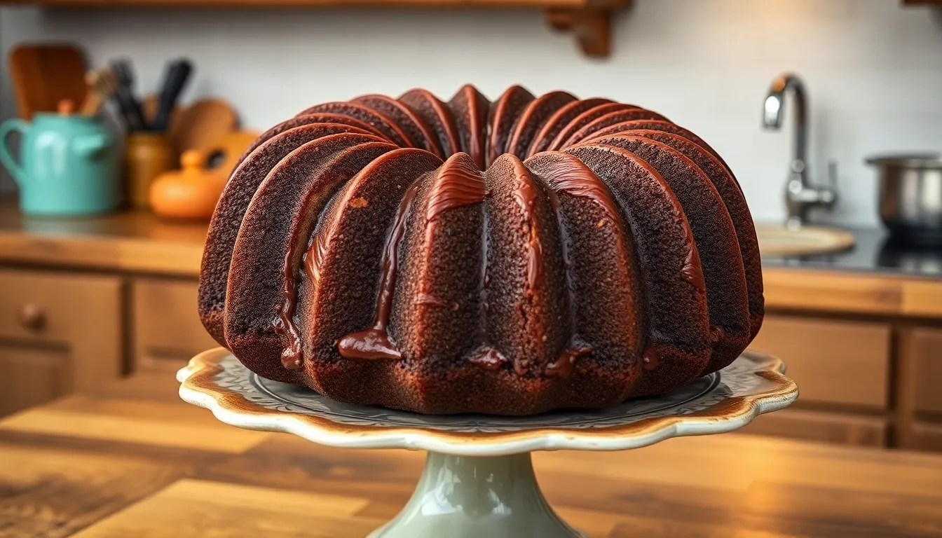 Ultimate Chocolate Peanut Butter Bundt Cake Recipe (Easy & Decadent!) 4 Ultimate Chocolate Peanut Butter Bundt Cake Recipe (Easy & Decadent!) 3