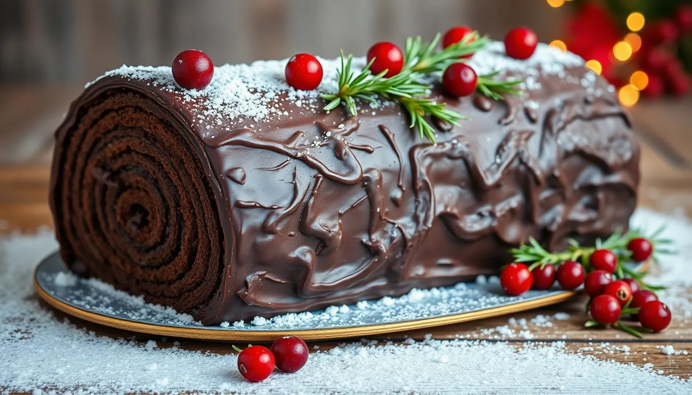 The Ultimate Chocolate Yule Log Recipe: Perfect French Christmas Dessert 4 The Ultimate Chocolate Yule Log Recipe: Perfect French Christmas Dessert 3