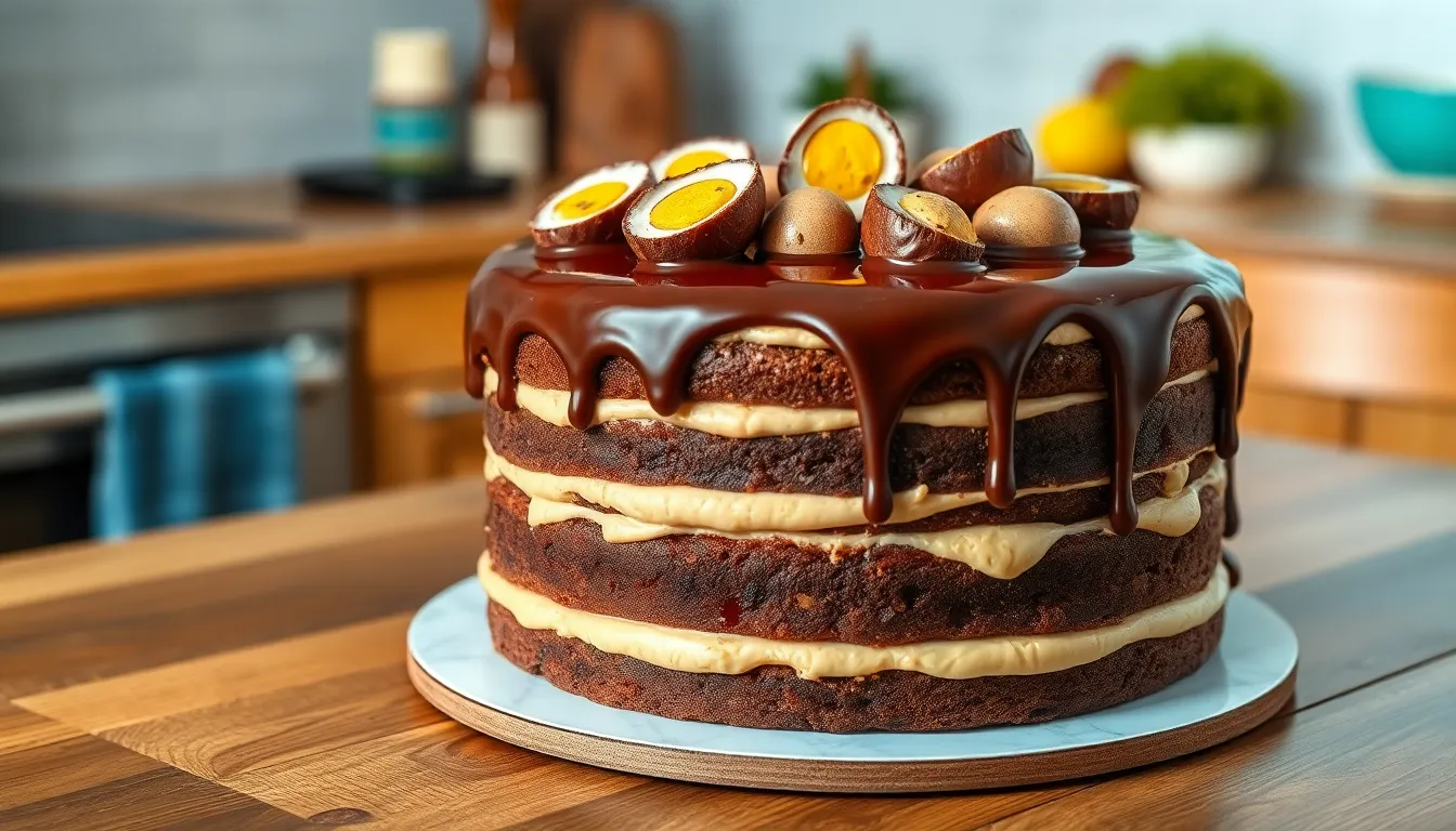 Ultimate Creme Egg Cake Recipe: Rich Chocolate Layers & Gooey Cream Filling 4 Ultimate Creme Egg Cake Recipe: Rich Chocolate Layers & Gooey Cream Filling 3