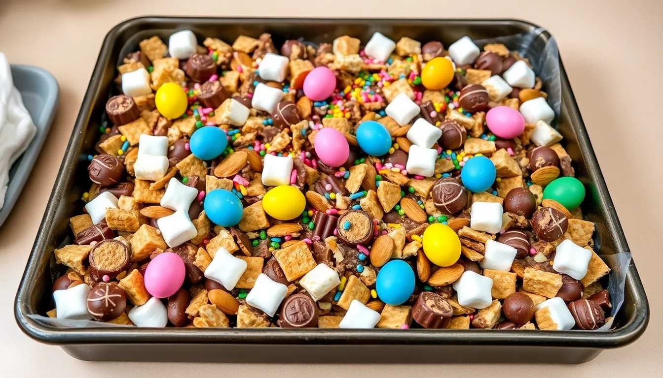 Easy Easter Egg Rocky Road Recipe - No-Bake Dessert Using Leftover Easter Candy 4 Easy Easter Egg Rocky Road Recipe - No-Bake Dessert Using Leftover Easter Candy 3