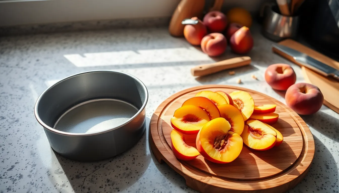 Easy Peach Cake Recipe: Moist One-Bowl Summer Dessert Ready in 45 Minutes 4 Easy Peach Cake Recipe: Moist One-Bowl Summer Dessert Ready in 45 Minutes 3