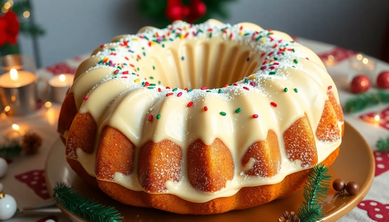 Easy Eggnog Cake Recipe: Moist Holiday Dessert with Buttercream Frosting 4 Easy Eggnog Cake Recipe: Moist Holiday Dessert with Buttercream Frosting 3