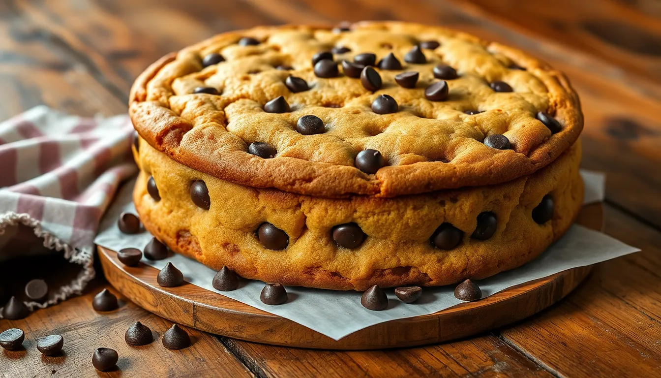 Giant Chocolate Chip Cookie Cake Recipe: Easy Show-Stopping Dessert for Any Party 4 Giant Chocolate Chip Cookie Cake Recipe: Easy Show-Stopping Dessert for Any Party 3