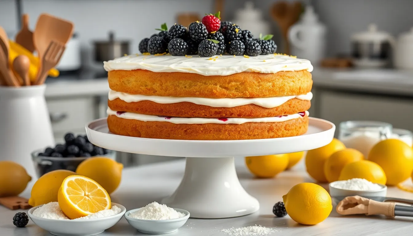 Perfect Lemon Blackberry Cake Recipe (Moist & Bursting with Fresh Flavor!) 4 Perfect Lemon Blackberry Cake Recipe (Moist & Bursting with Fresh Flavor!) 3