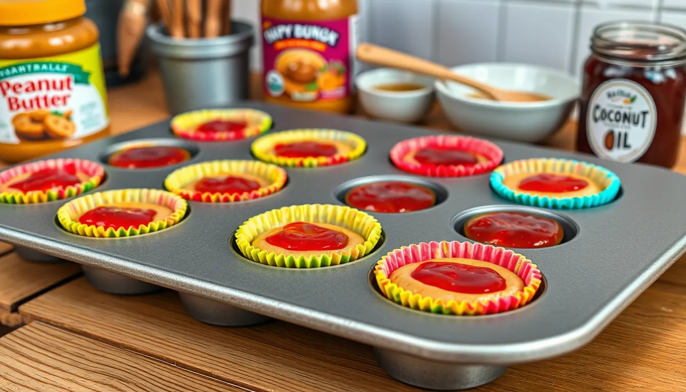 Easy Peanut Butter and Jelly Cups Recipe - No-Bake Bite-Sized PB&J Treats 4 Easy Peanut Butter and Jelly Cups Recipe - No-Bake Bite-Sized PB&J Treats 3