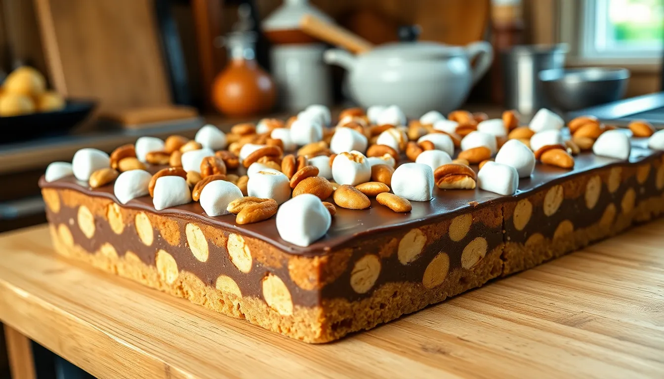 Easy No-Bake Peanut Butter Rocky Road Recipe (Ready in 4 Hours!) 4 Easy No-Bake Peanut Butter Rocky Road Recipe (Ready in 4 Hours!) 3
