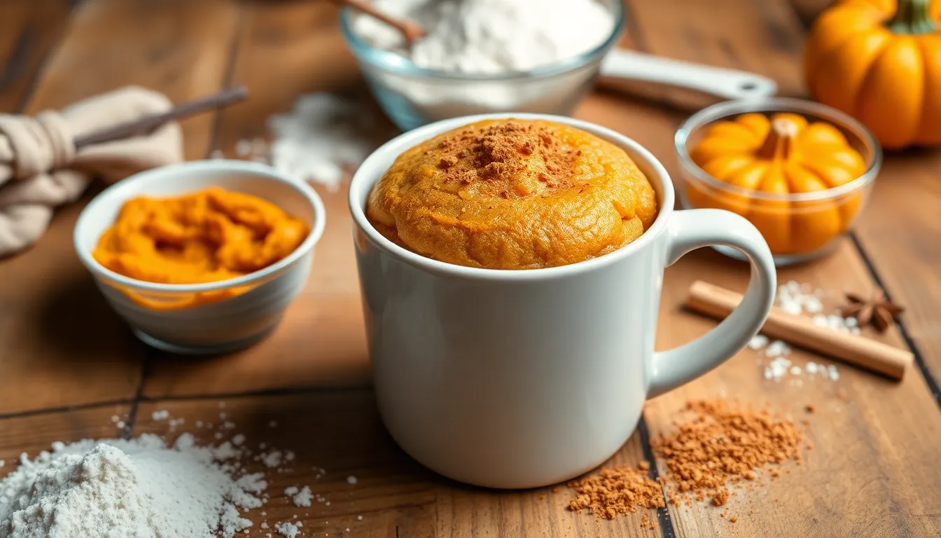 2-Minute Pumpkin Mug Cake Recipe: Easy Fall Dessert in Your Microwave 4 2-Minute Pumpkin Mug Cake Recipe: Easy Fall Dessert in Your Microwave 3