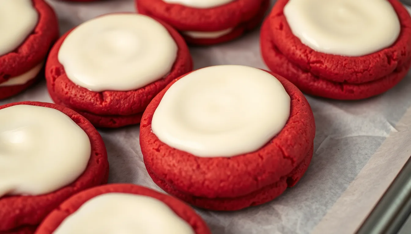 Red Velvet Oreos Recipe: Easy Homemade Cookies with Cream Cheese Filling 4 Red Velvet Oreos Recipe: Easy Homemade Cookies with Cream Cheese Filling 3