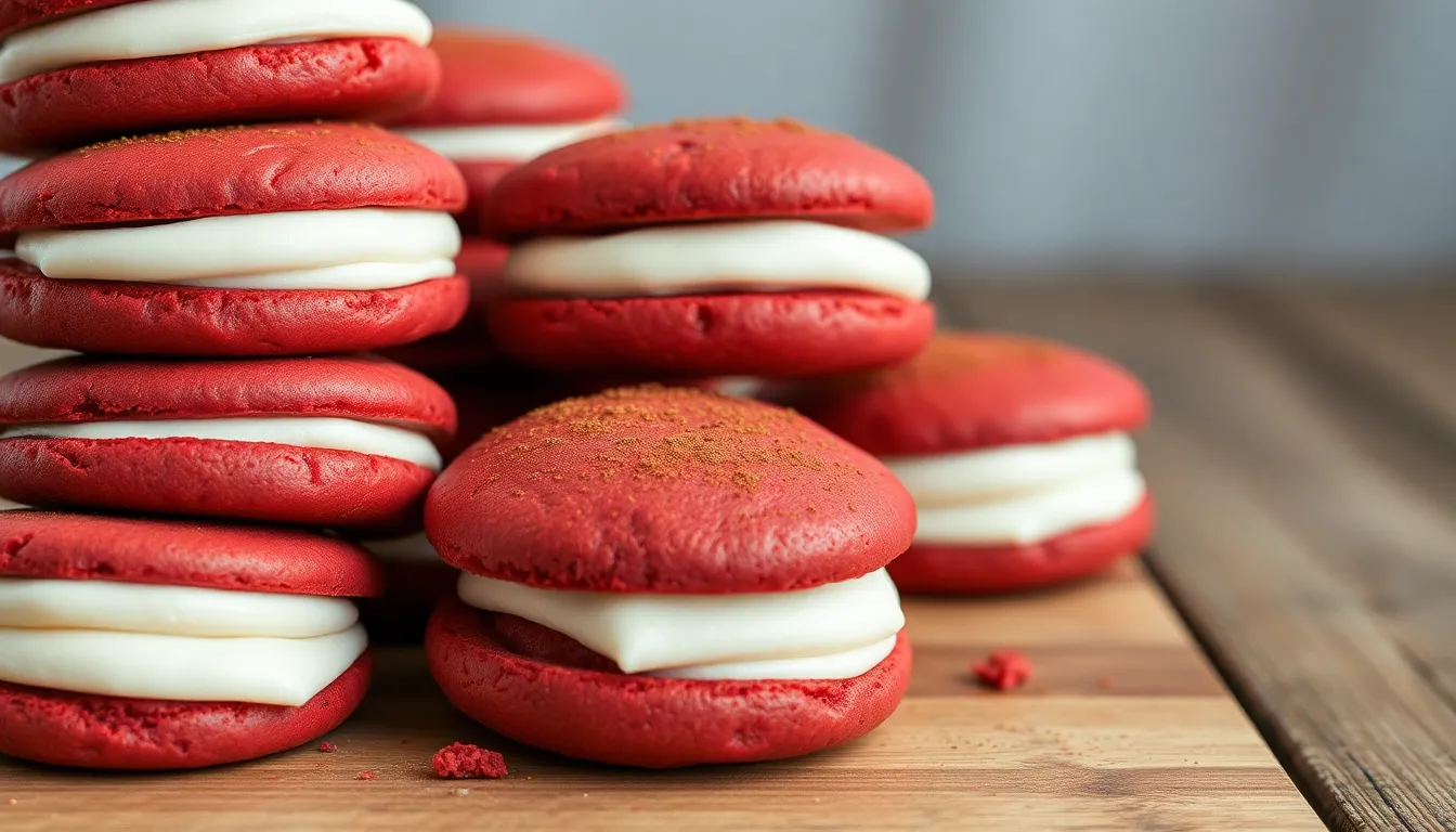 Red Velvet Whoopie Pies: Easy Recipe for Perfect Soft Sandwich Cookies 4 Red Velvet Whoopie Pies: Easy Recipe for Perfect Soft Sandwich Cookies 3