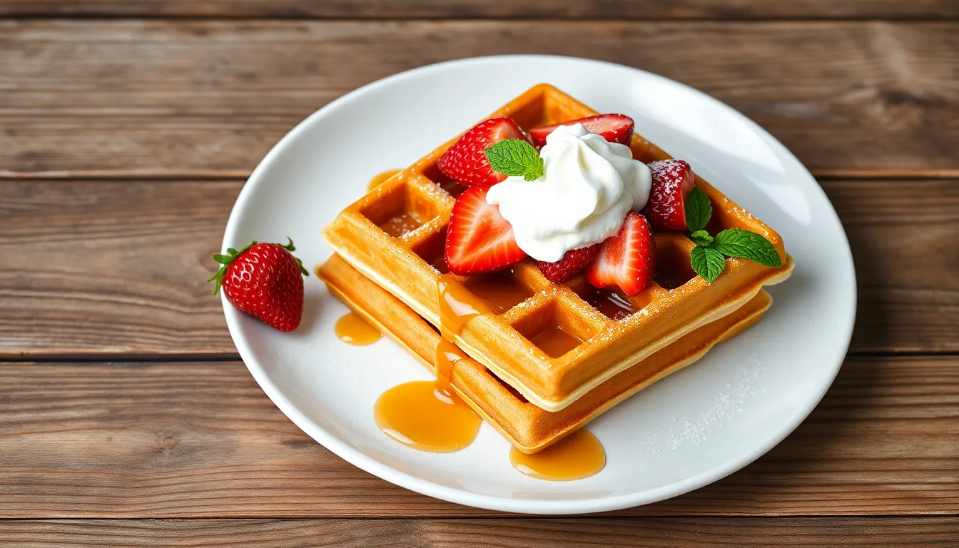 Perfect Strawberry Waffles Recipe: Fluffy, Fresh & Ready in 20 Minutes 4 Perfect Strawberry Waffles Recipe: Fluffy, Fresh & Ready in 20 Minutes 3