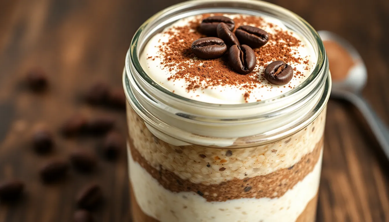 Tiramisu Overnight Oats Recipe: Italian Dessert Meets Healthy Breakfast 4 Tiramisu Overnight Oats Recipe: Italian Dessert Meets Healthy Breakfast 3