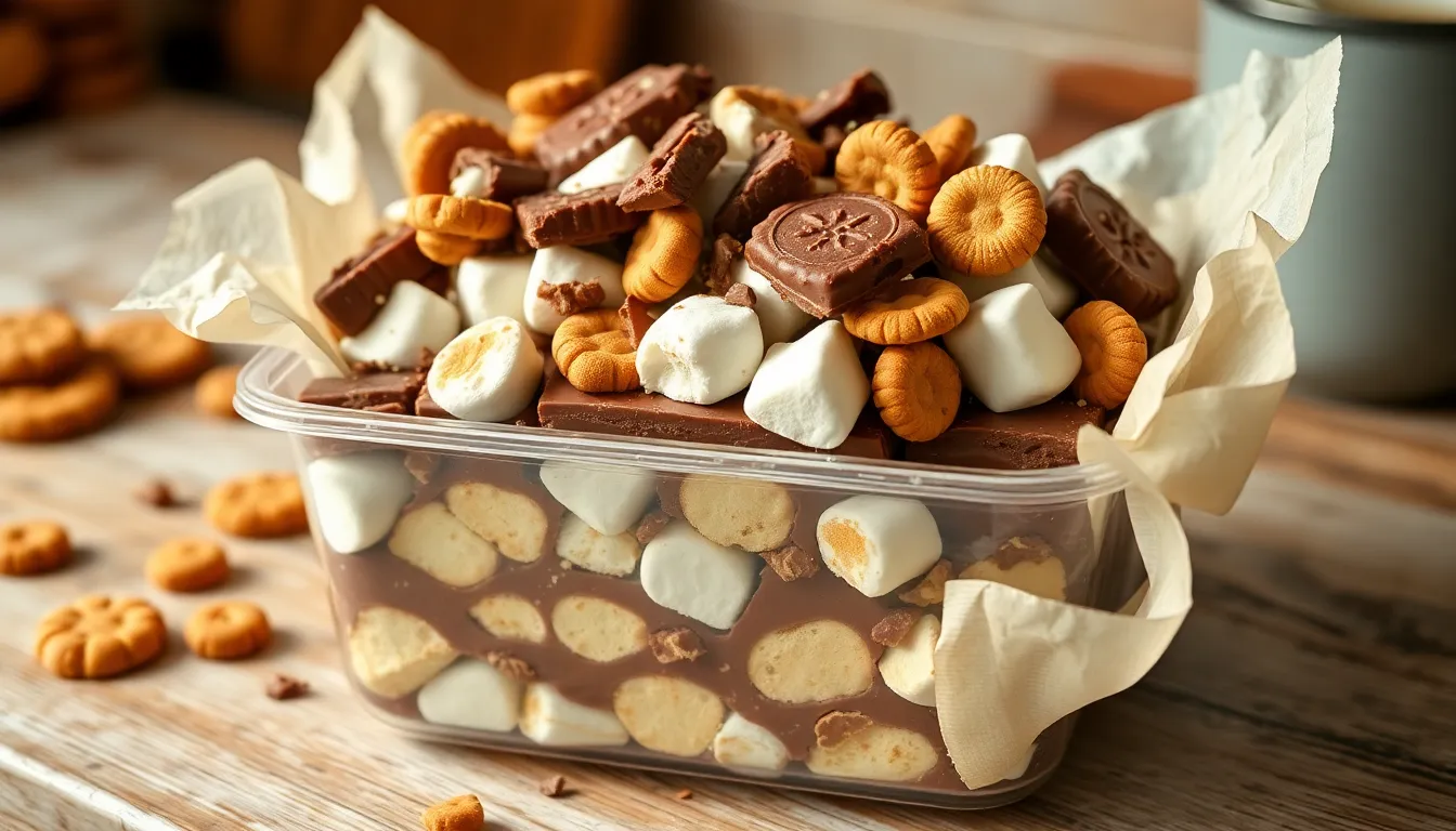 Easy Biscoff Rocky Road Recipe: No-Bake Dessert with Cookie Butter & Marshmallows 6 Easy Biscoff Rocky Road Recipe: No-Bake Dessert with Cookie Butter & Marshmallows 5