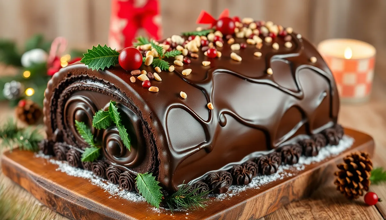 The Ultimate Chocolate Yule Log Recipe: Perfect French Christmas Dessert 6 The Ultimate Chocolate Yule Log Recipe: Perfect French Christmas Dessert 5