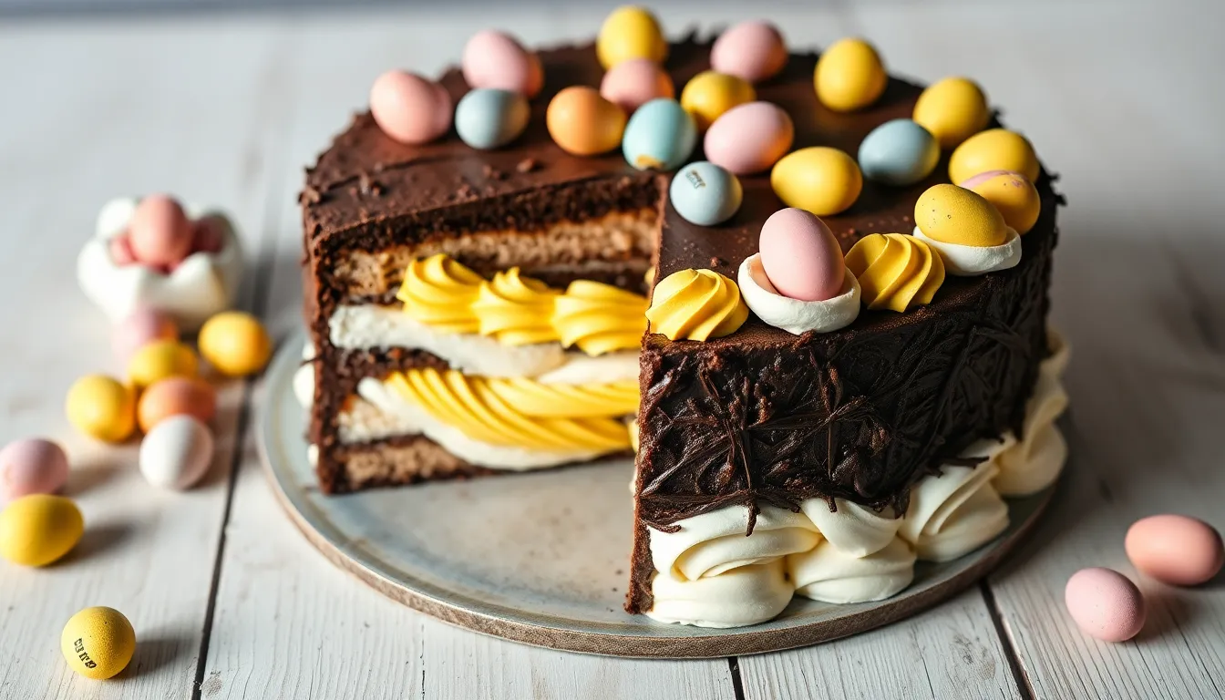 Ultimate Creme Egg Cake Recipe: Rich Chocolate Layers & Gooey Cream Filling 6 Ultimate Creme Egg Cake Recipe: Rich Chocolate Layers & Gooey Cream Filling 5