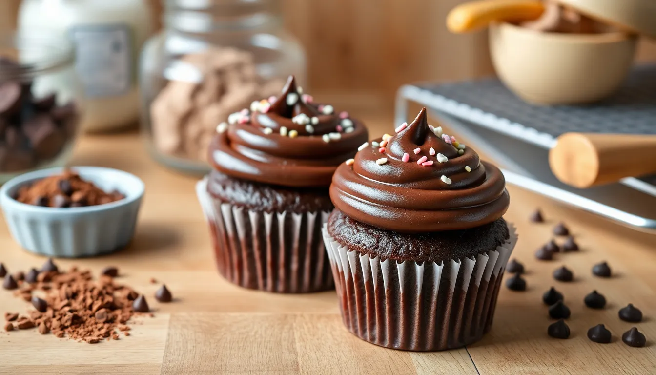 Perfect Double Chocolate Cupcakes Recipe (Easy & Fudgy!) 6 Perfect Double Chocolate Cupcakes Recipe (Easy & Fudgy!) 5