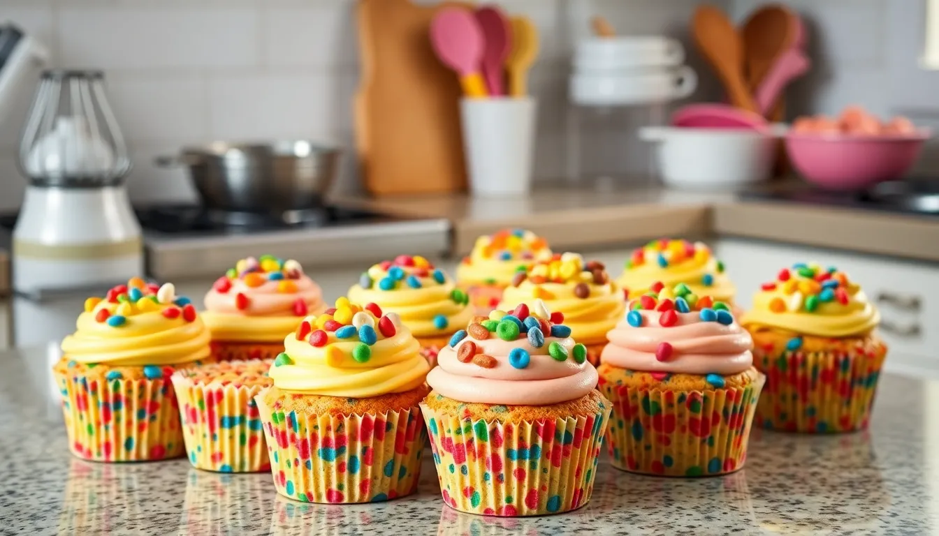 Easy Fruity Pebble Cupcakes Recipe - Nostalgic Treats Kids & Adults Love 5