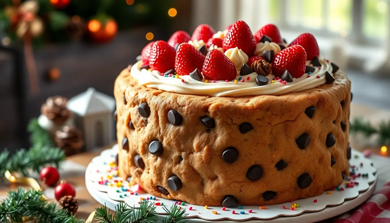 Giant Chocolate Chip Cookie Cake Recipe: Easy Show-Stopping Dessert for Any Party 6 Giant Chocolate Chip Cookie Cake Recipe: Easy Show-Stopping Dessert for Any Party 5