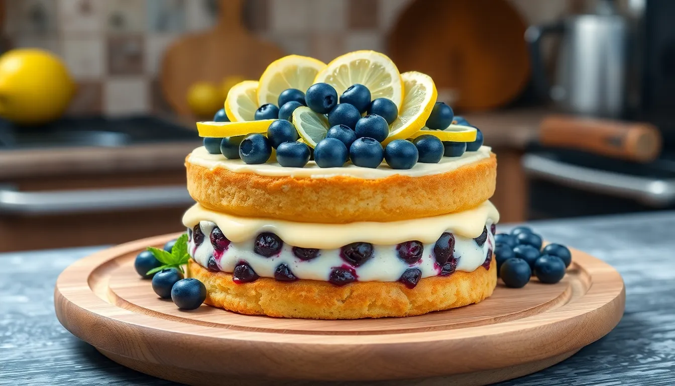Easy Lemon Blueberry Cake Recipe - Moist, Fluffy & Bursting with Fresh Flavor 6 Easy Lemon Blueberry Cake Recipe - Moist, Fluffy & Bursting with Fresh Flavor 5