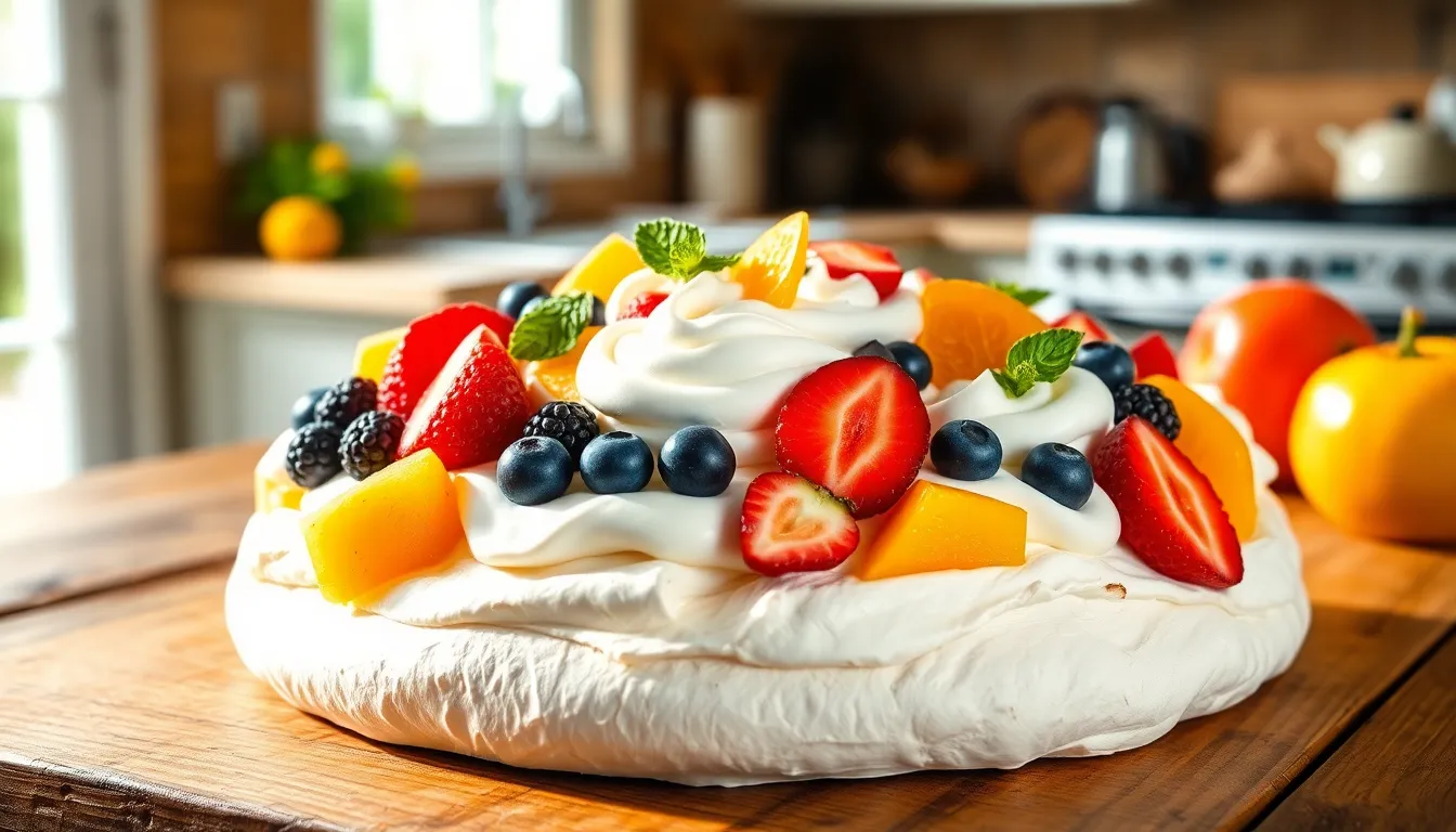 Perfect Pavlova Recipe: How to Make Australia's Crispy Meringue Dessert at Home 6 Perfect Pavlova Recipe: How to Make Australia's Crispy Meringue Dessert at Home 5