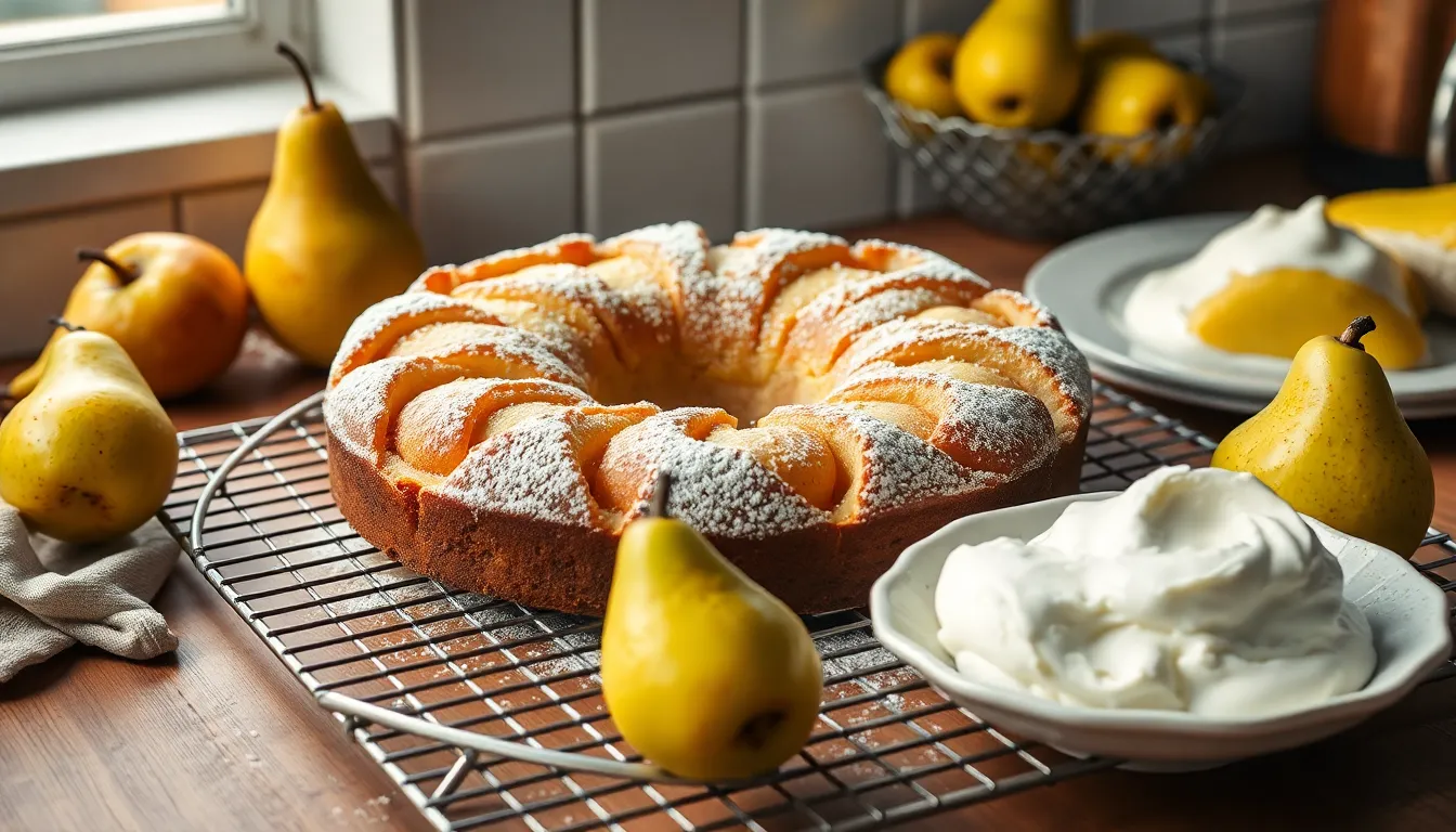 Easy Pear Cake Recipe: Moist Fall Dessert Perfect for Any Occasion 6 Easy Pear Cake Recipe: Moist Fall Dessert Perfect for Any Occasion 5
