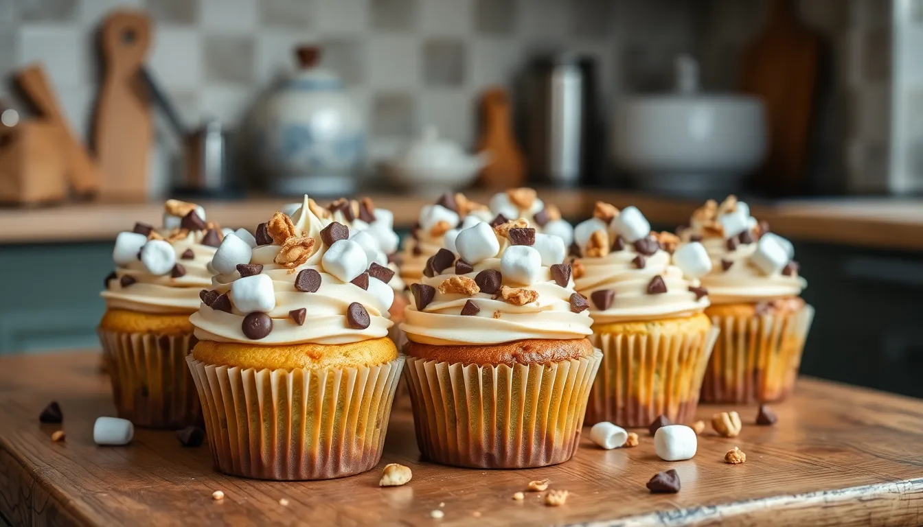 Easy Rocky Road Cupcakes Recipe - Chocolate, Marshmallows & Nuts 6 Easy Rocky Road Cupcakes Recipe - Chocolate, Marshmallows & Nuts 5