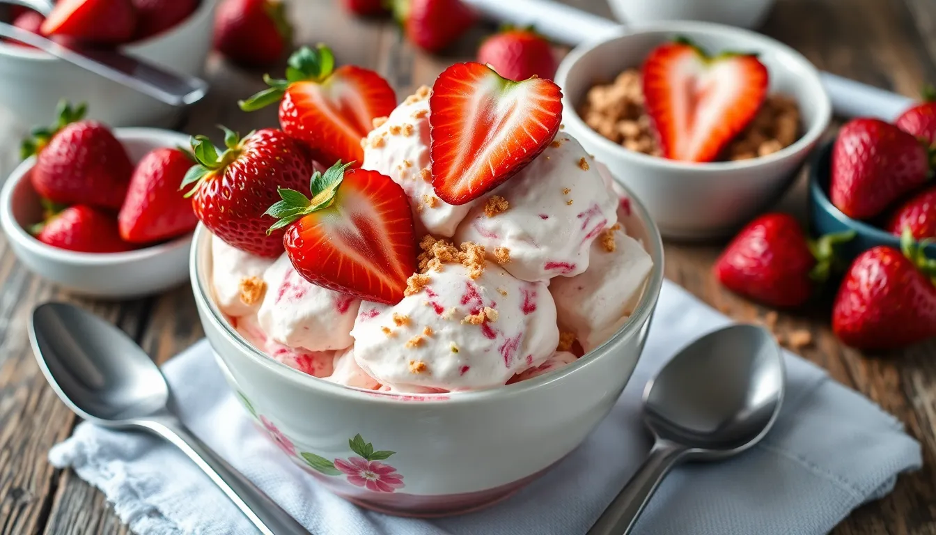 Homemade Strawberry Cheesecake Ice Cream Recipe (No-Bake Summer Treat!) 6 Homemade Strawberry Cheesecake Ice Cream Recipe (No-Bake Summer Treat!) 5
