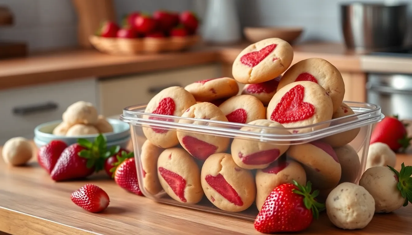 Soft & Chewy Strawberry Cookies Recipe (Fresh Summer Flavor!) 6 Soft & Chewy Strawberry Cookies Recipe (Fresh Summer Flavor!) 5