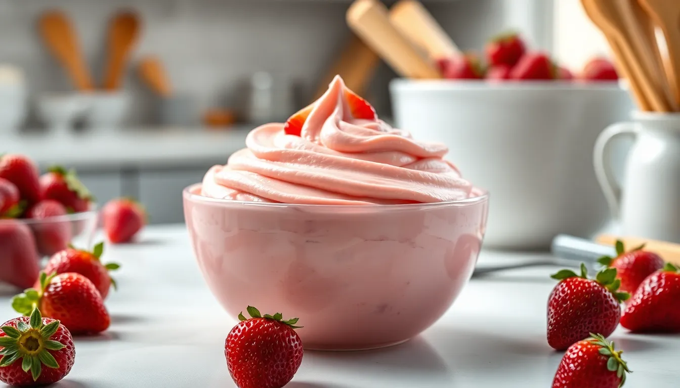 Perfect Strawberry Cream Cheese Frosting Recipe (Bakery-Quality Results!) 6 Perfect Strawberry Cream Cheese Frosting Recipe (Bakery-Quality Results!) 5