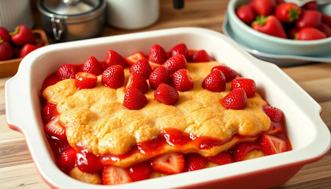 Easy Strawberry Dump Cake Recipe: 5-Ingredient Dessert Ready in 45 Minutes 6 Easy Strawberry Dump Cake Recipe: 5-Ingredient Dessert Ready in 45 Minutes 5