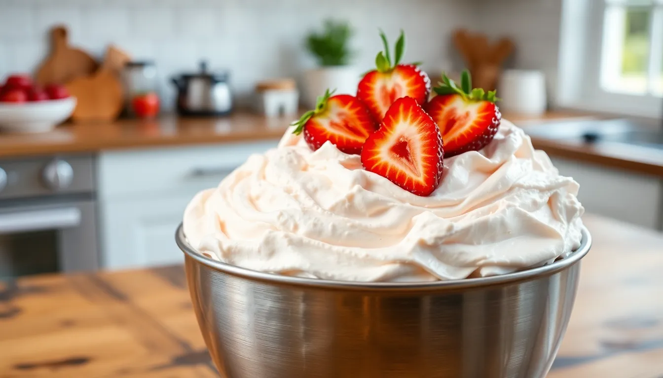 Easy Homemade Strawberry Whipped Cream Recipe (Ready in 10 Minutes!) 6 Easy Homemade Strawberry Whipped Cream Recipe (Ready in 10 Minutes!) 5