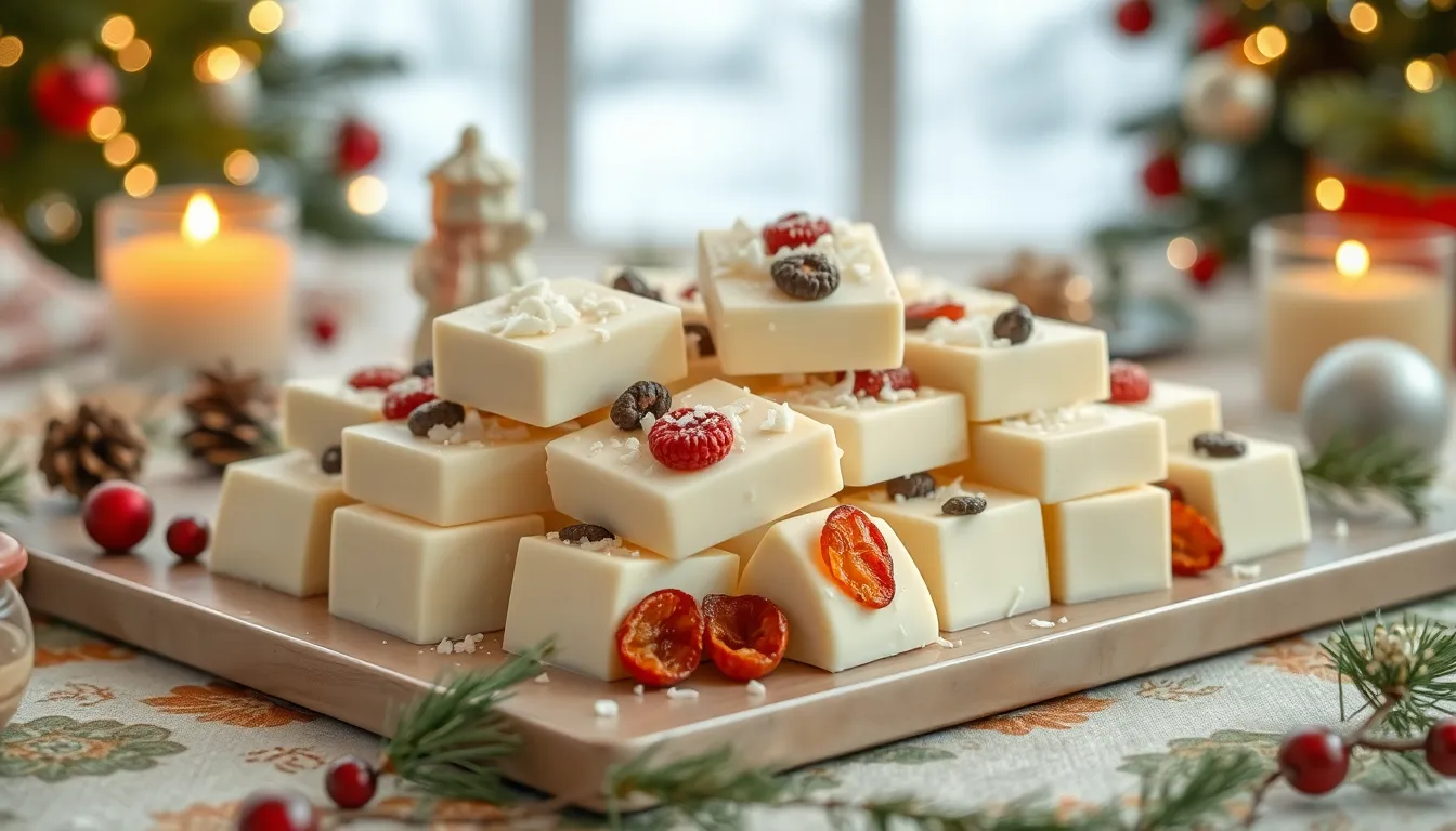 Easy White Christmas Recipe: No-Bake Australian Holiday Treat (5 Ingredients!) 6 Easy White Christmas Recipe: No-Bake Australian Holiday Treat (5 Ingredients!) 5