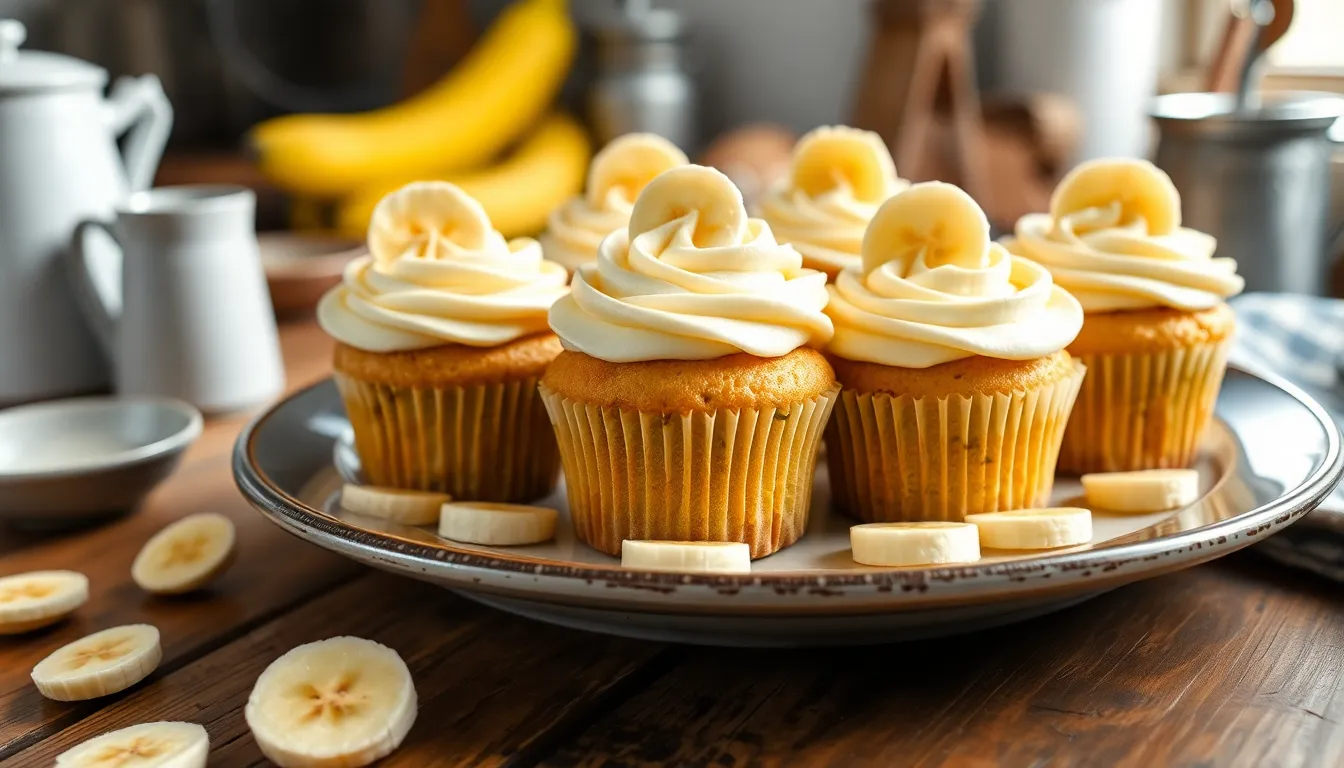 Easy Banana Cupcakes Recipe: Moist & Fluffy Using Overripe Bananas 8 Easy Banana Cupcakes Recipe: Moist & Fluffy Using Overripe Bananas 7