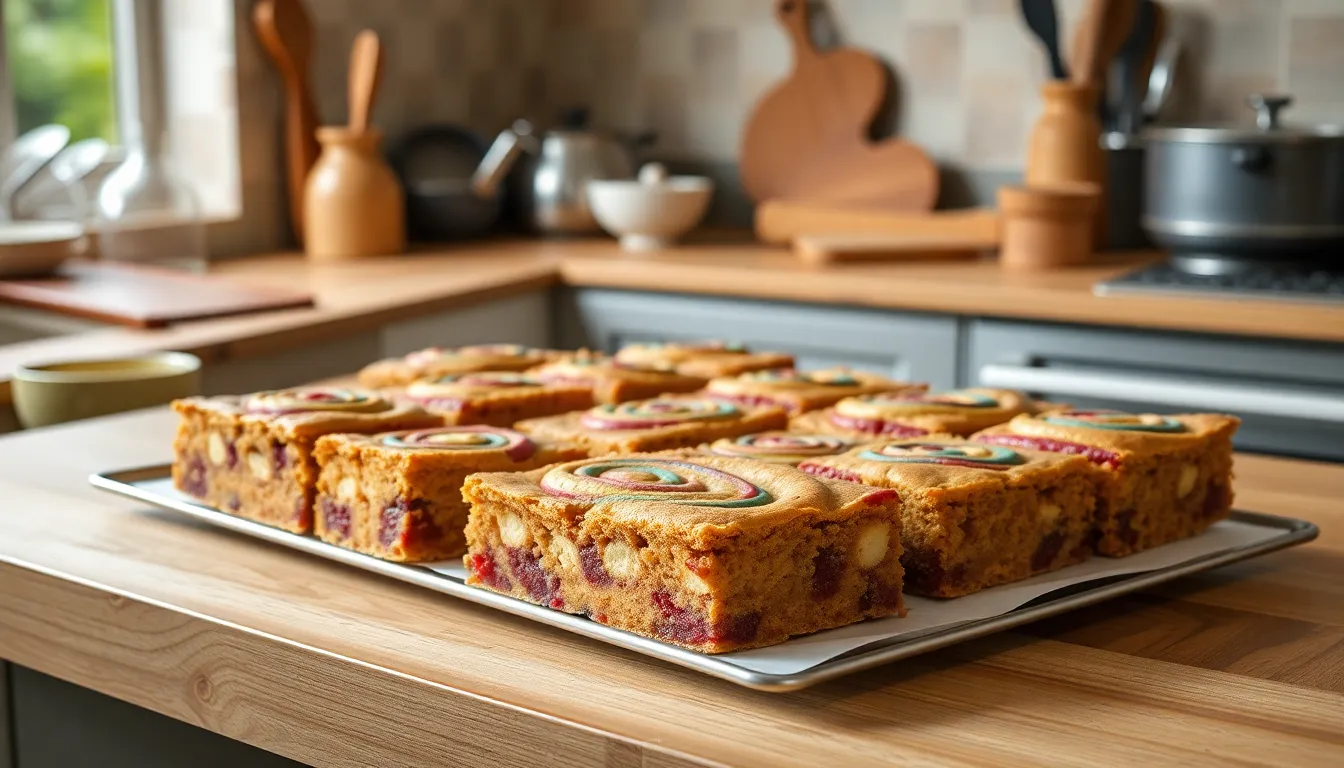 Easy Jammie Dodger Blondies Recipe: British Biscuit Meets American Dessert Bar 8 Easy Jammie Dodger Blondies Recipe: British Biscuit Meets American Dessert Bar 7