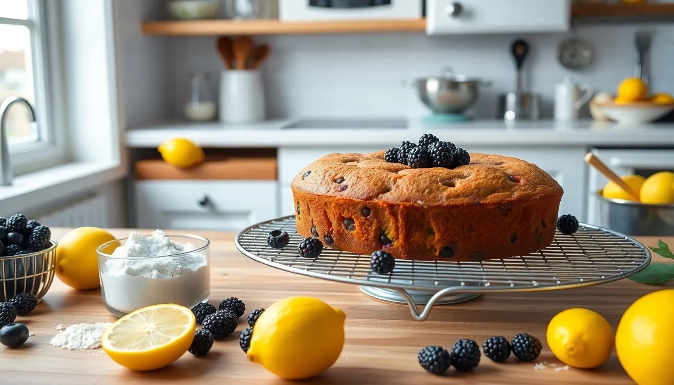 Perfect Lemon Blackberry Cake Recipe (Moist & Bursting with Fresh Flavor!) 8 Perfect Lemon Blackberry Cake Recipe (Moist & Bursting with Fresh Flavor!) 7