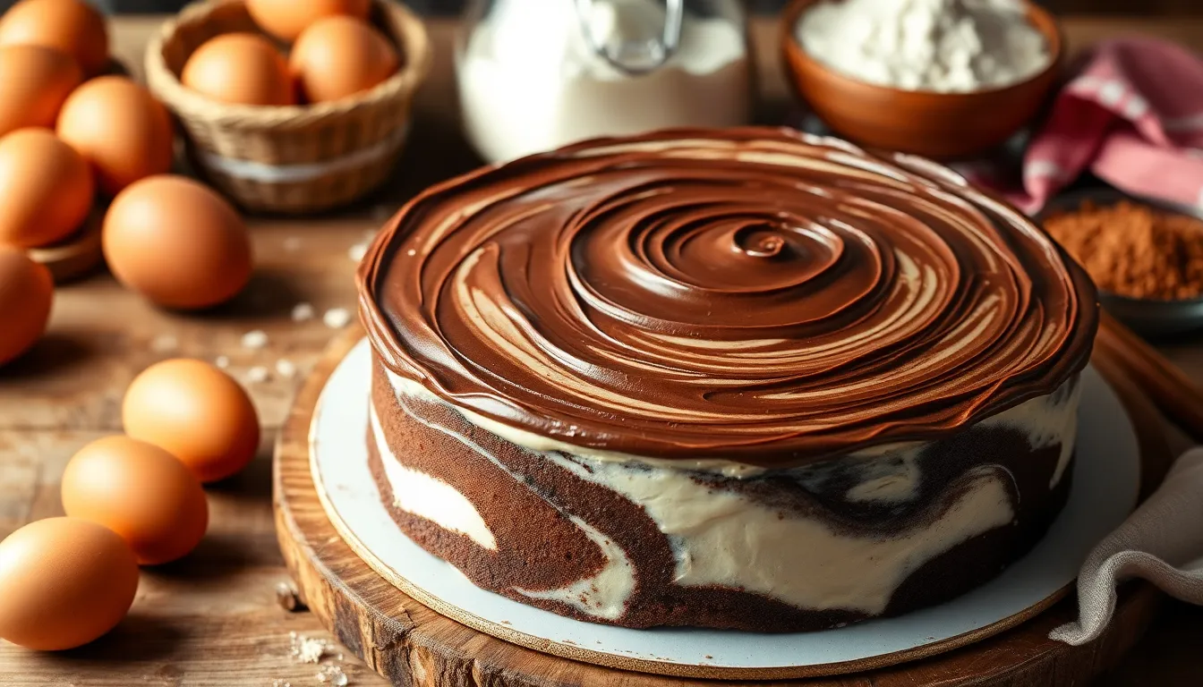 Perfect Marble Cake with Chocolate Frosting Recipe (Easy & Moist!) 8 Perfect Marble Cake with Chocolate Frosting Recipe (Easy & Moist!) 7