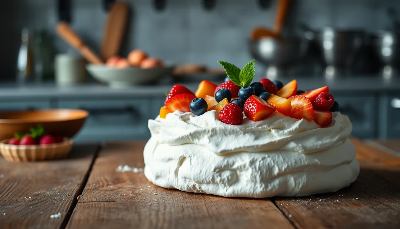 Perfect Pavlova Recipe: How to Make Australia's Crispy Meringue Dessert at Home 8 Perfect Pavlova Recipe: How to Make Australia's Crispy Meringue Dessert at Home 7