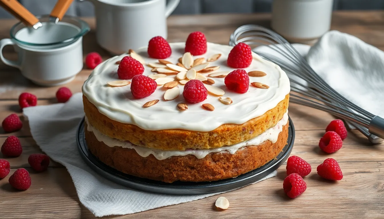 Easy Raspberry Almond Cake Recipe: Moist, Sweet & Bakery-Quality Results 8 Easy Raspberry Almond Cake Recipe: Moist, Sweet & Bakery-Quality Results 7