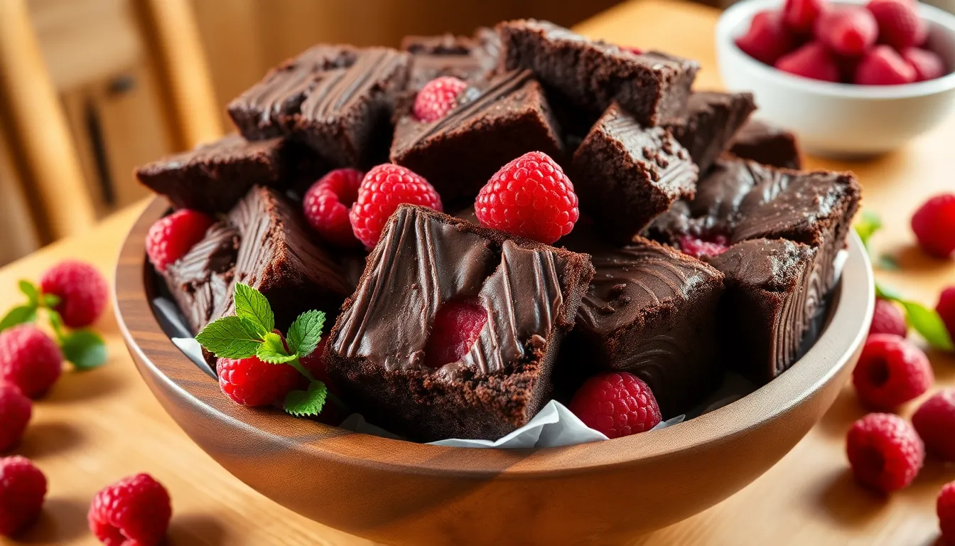 Easy Raspberry Chocolate Brownies Recipe - Fudgy & Irresistible 8 Easy Raspberry Chocolate Brownies Recipe - Fudgy & Irresistible 7