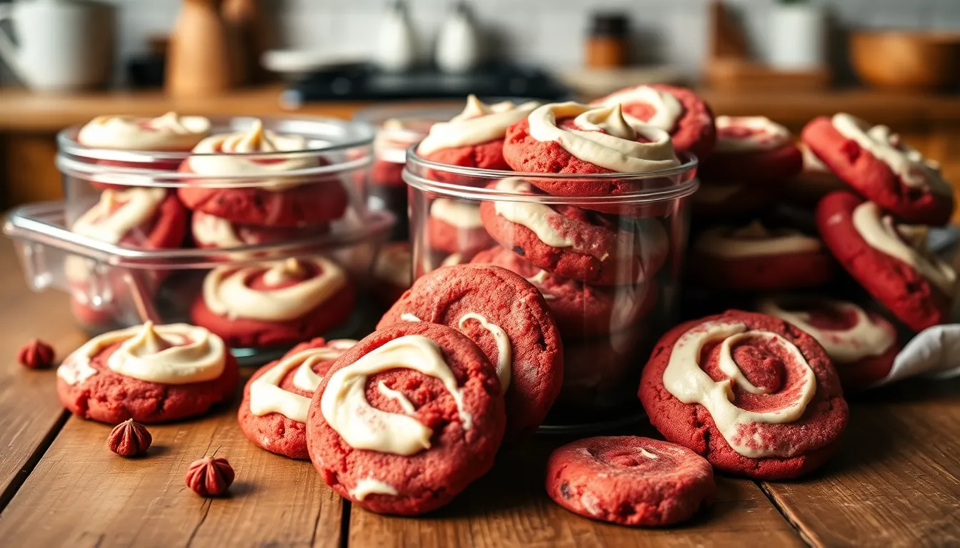 Soft Red Velvet Cookies with Cream Cheese Frosting (Easy Recipe!) 8 Soft Red Velvet Cookies with Cream Cheese Frosting (Easy Recipe!) 7