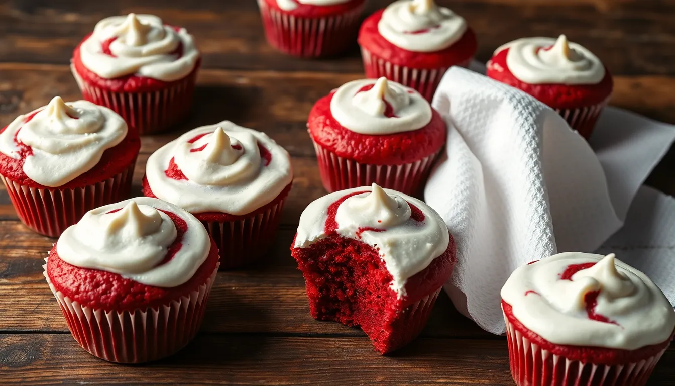 Easy Red Velvet Muffins Recipe: Bakery-Style with Cream Cheese Frosting 8 Easy Red Velvet Muffins Recipe: Bakery-Style with Cream Cheese Frosting 7