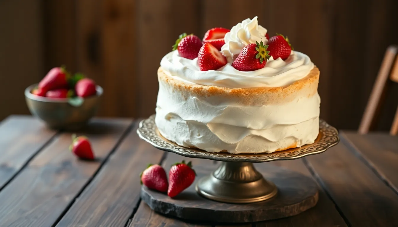 Easy Strawberry Angel Food Cake Recipe - Light, Fluffy & Perfectly Sweet 8 Easy Strawberry Angel Food Cake Recipe - Light, Fluffy & Perfectly Sweet 7