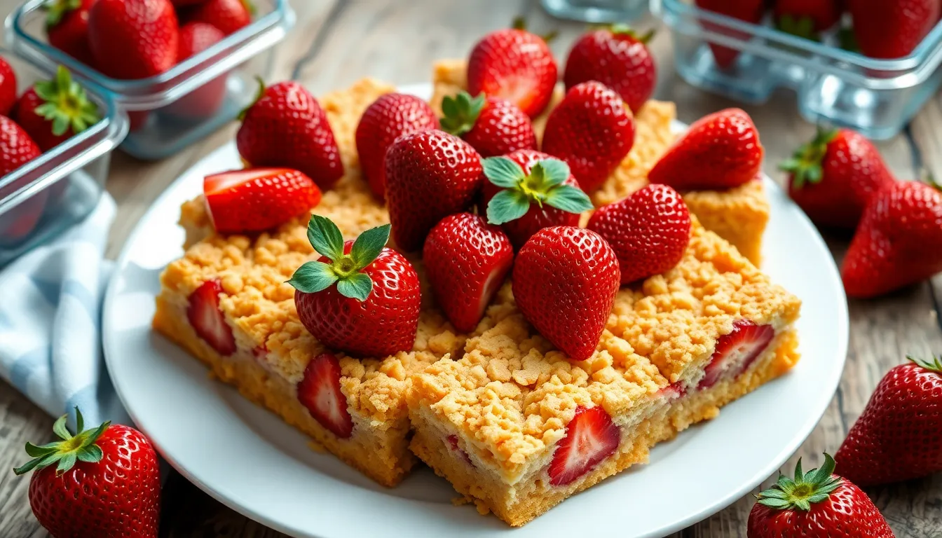 Easy Strawberry Bars Recipe: Perfect Summer Dessert with Buttery Crust & Sweet Filling 8 Easy Strawberry Bars Recipe: Perfect Summer Dessert with Buttery Crust & Sweet Filling 7