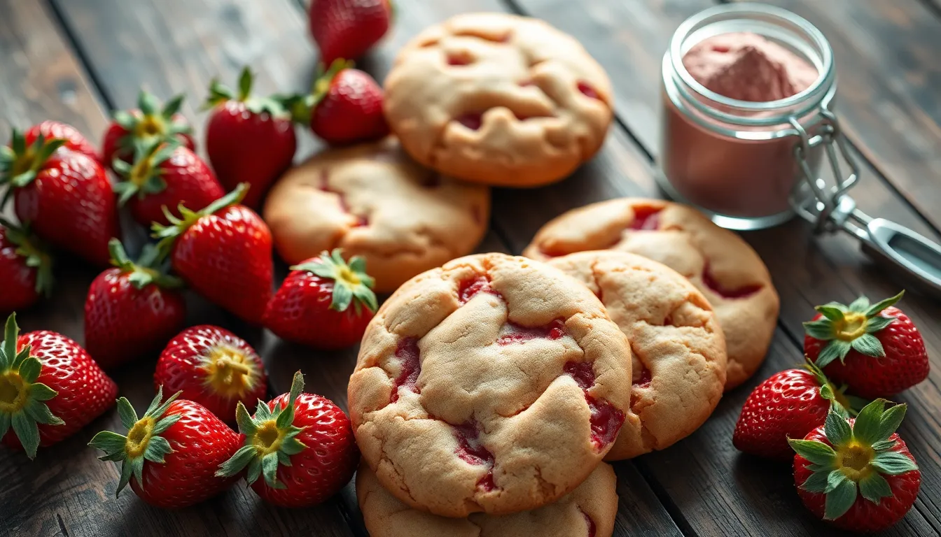 Soft & Chewy Strawberry Cookies Recipe (Fresh Summer Flavor!) 8 Soft & Chewy Strawberry Cookies Recipe (Fresh Summer Flavor!) 7