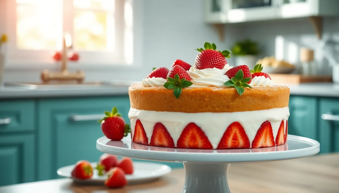 Easy Strawberry Cream Cake Recipe: Perfect Spring Dessert (Step-by-Step Guide) 8 Easy Strawberry Cream Cake Recipe: Perfect Spring Dessert (Step-by-Step Guide) 7