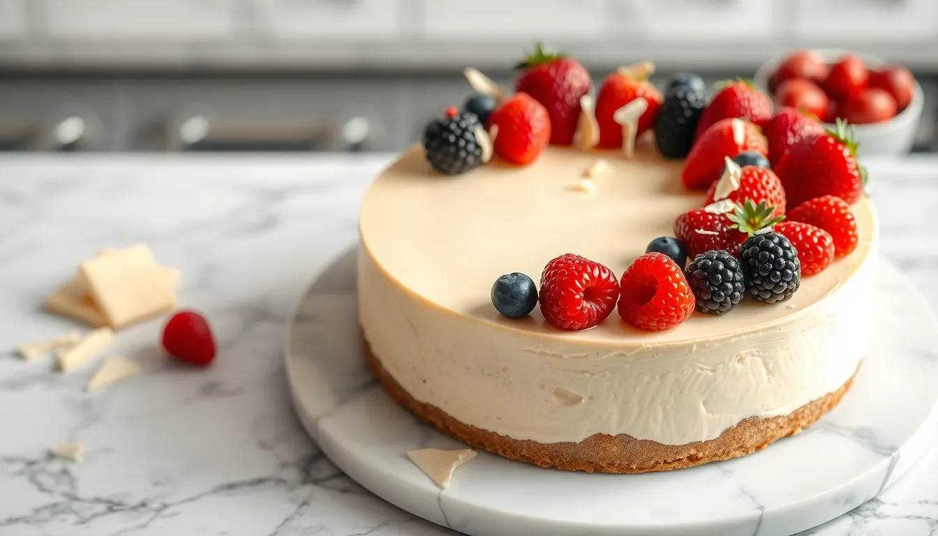 Perfect White Chocolate Cheesecake Recipe (Easy & Foolproof!) 8 Perfect White Chocolate Cheesecake Recipe (Easy & Foolproof!) 7
