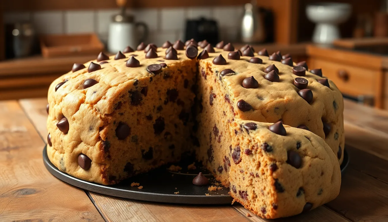 Giant Chocolate Chip Cookie Cake Recipe: Easy Show-Stopping Dessert for Any Party 10 Giant Chocolate Chip Cookie Cake Recipe: Easy Show-Stopping Dessert for Any Party 9