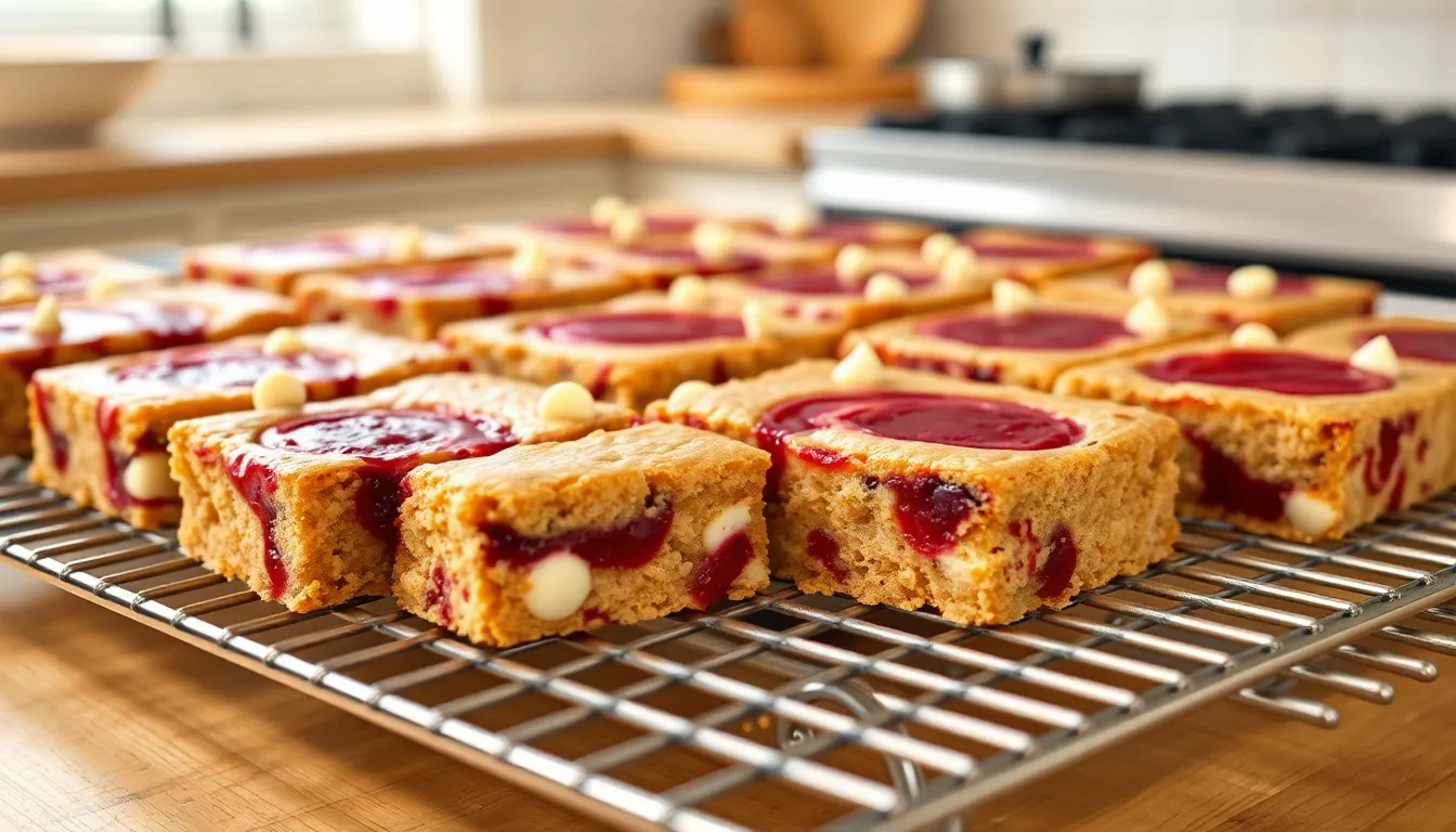 Easy Jammie Dodger Blondies Recipe: British Biscuit Meets American Dessert Bar 10 Easy Jammie Dodger Blondies Recipe: British Biscuit Meets American Dessert Bar 9